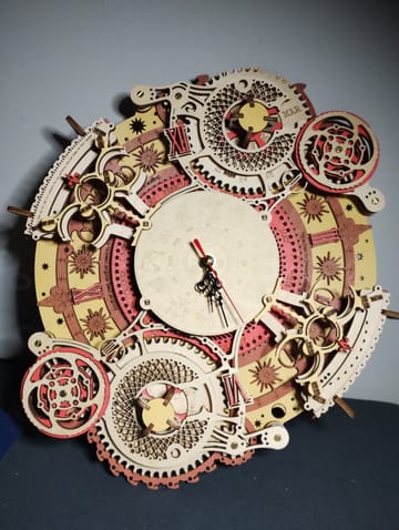 ROKR Wall Clock Mechanical Gear 3D Wooden Puzzle LC701 | Robotime