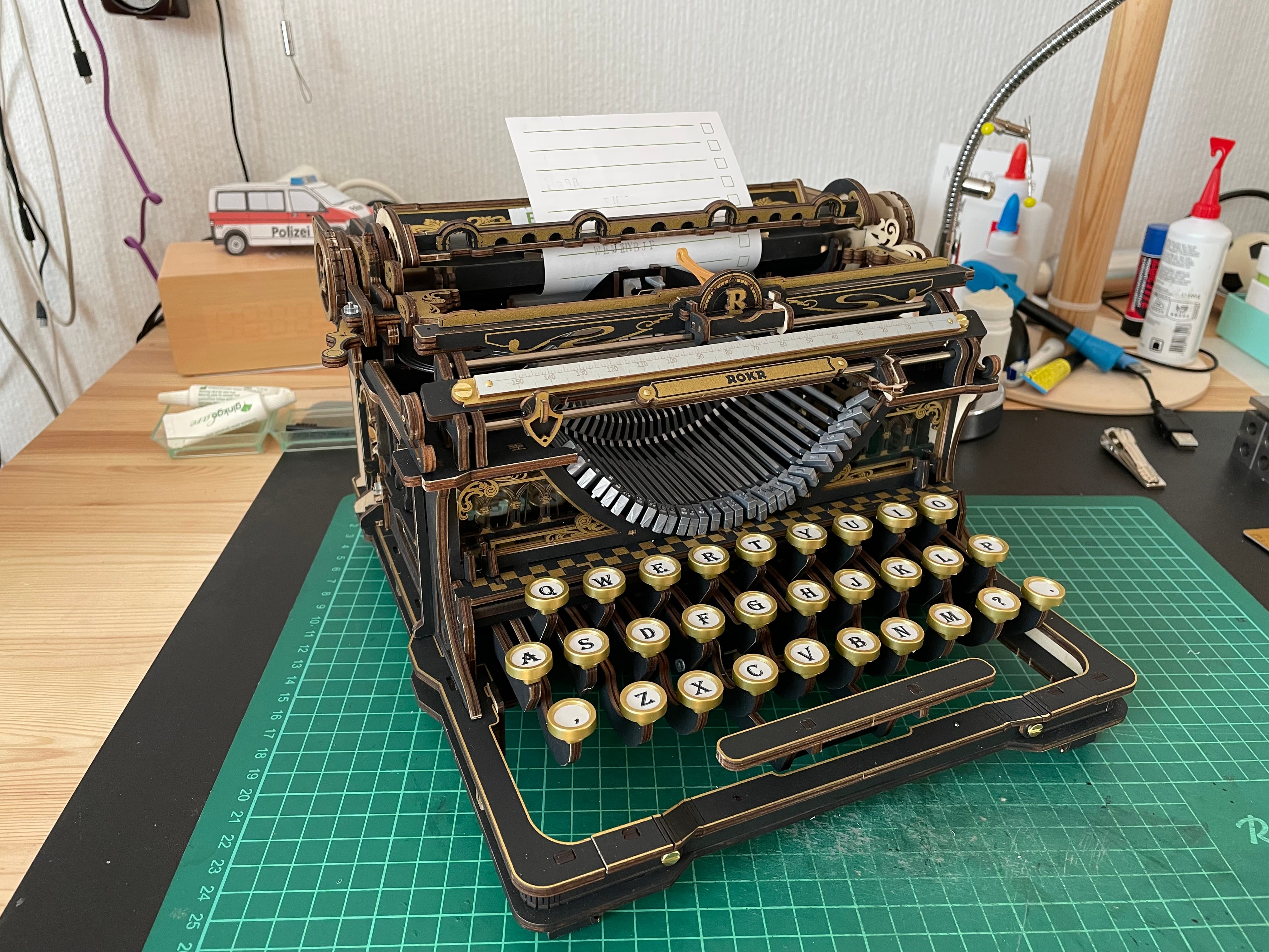 ROKR Mechanical Typewriter Wooden 3D Puzzle LK703B | Robotime