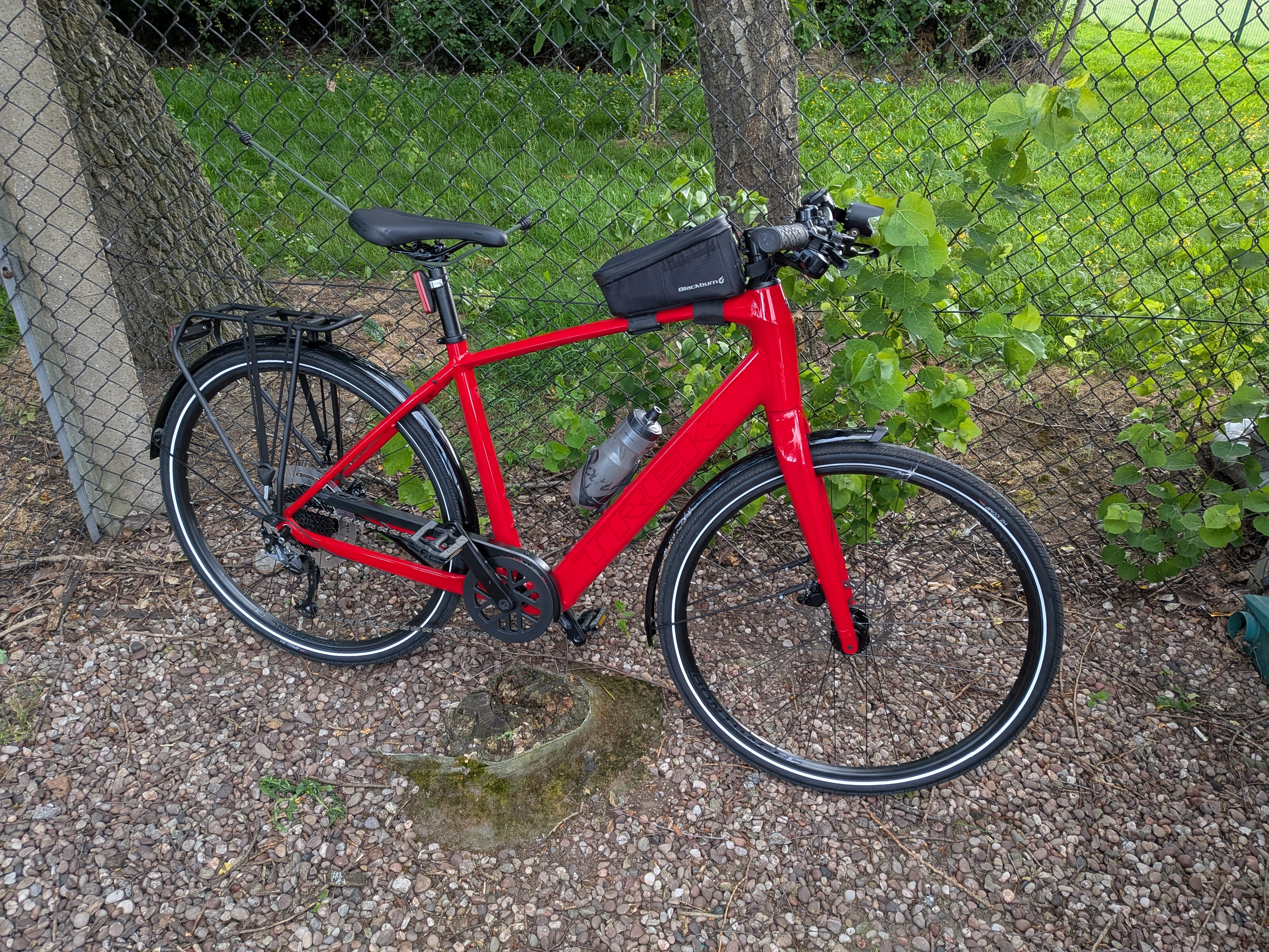 Trek FX+ 2 Electric Hybrid Bike 2025 in Viper Red