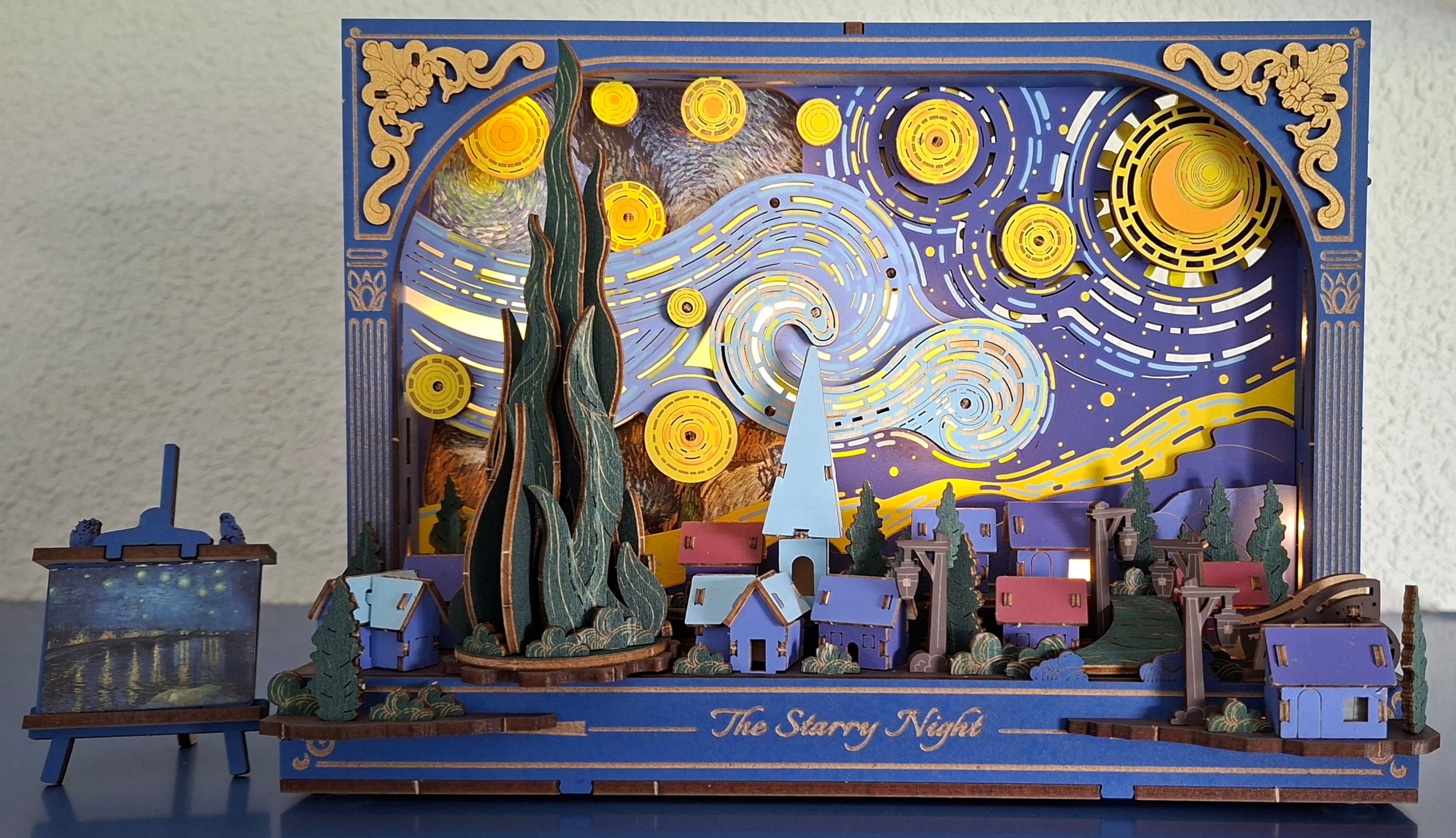 Rowood The Starry Night Wall Art 3D Wooden Puzzle TH003 | Robotime